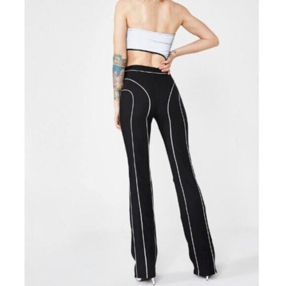 I.AM.GIA High Waisted Reflective Cut Out Front Zip Pant Sz Small - Picture 5 of 9